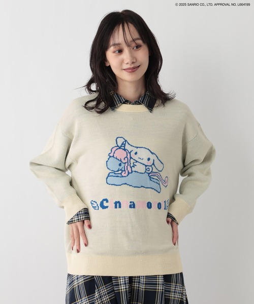 FOUND GOOD（ファウンドグッド）の「【サンリオキャラクターズ】ジャガードニット/31035187（ニット/セーター・レディース・ブルー系9/アイボリー/ホワイト系7/ネイビー・L/M）」の2枚目の写真