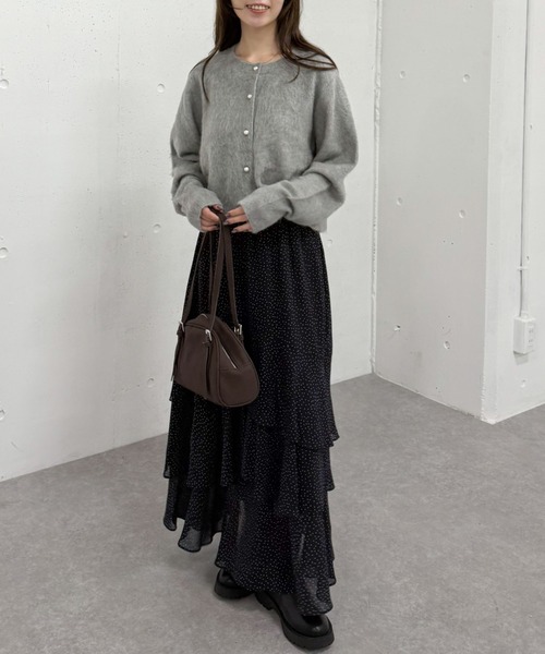 archives(アルシーヴ)の「ドットアソートフリルティアードスカート(スカート・レディース・ホワイト×ブラウン/アイボリー/ホワイト×ブラック/ブラック・MEDIUM)」の20枚目の写真