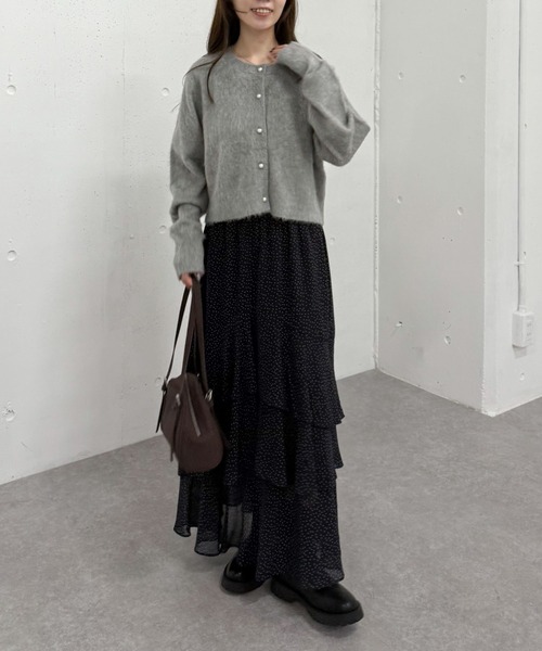 archives(アルシーヴ)の「ドットアソートフリルティアードスカート(スカート・レディース・ホワイト×ブラウン/アイボリー/ホワイト×ブラック/ブラック・MEDIUM)」の21枚目の写真