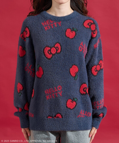 セール】SANRIO/サンリオ 「HELLO KITTY」 シャギー リボン 総柄