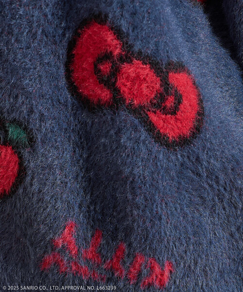 FREAK'S STORE(フリークスストア)の「SANRIO/サンリオ 「HELLO KITTY」 シャギー リボン 総柄 ニット(ニット/セーター・レディース・ネイビー/ホワイト・FREE)」の21枚目の写真