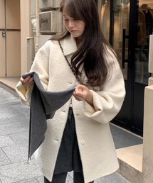 LAFFMO（ラフモ）の「ウールライクステンカラーコート（チェスターコート）」