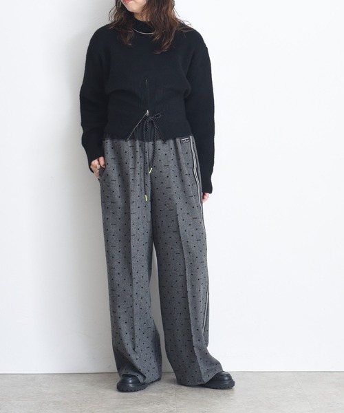 ドットフロッキーサイドラインパンツ Eimee Law│Eimee Law & LHELBIE
