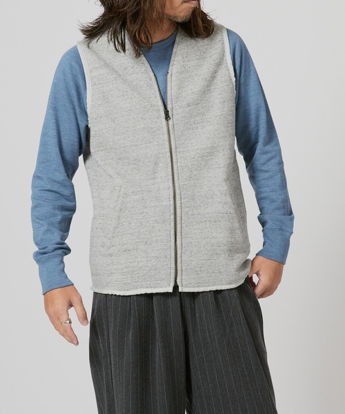 FLISTFIA(フリストフィア)の「FLISTFIA Zip Veat / ZV01016 秋服 冬服(ベスト・メンズ・モカ/ヘザーグレー・3/2/4)」の1枚目の写真