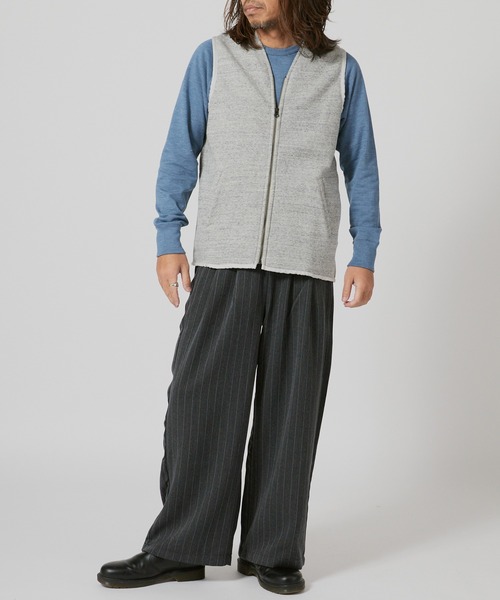 FLISTFIA(フリストフィア)の「FLISTFIA Zip Veat / ZV01016 秋服 冬服(ベスト・メンズ・モカ/ヘザーグレー・3/2/4)」の6枚目の写真
