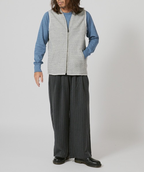 FLISTFIA(フリストフィア)の「FLISTFIA Zip Veat / ZV01016 秋服 冬服(ベスト・メンズ・モカ/ヘザーグレー・3/2/4)」の7枚目の写真
