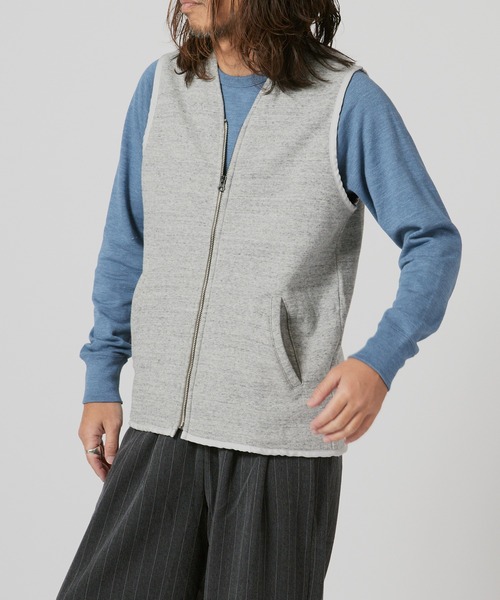 FLISTFIA(フリストフィア)の「FLISTFIA Zip Veat / ZV01016 秋服 冬服(ベスト・メンズ・モカ/ヘザーグレー・3/2/4)」の4枚目の写真