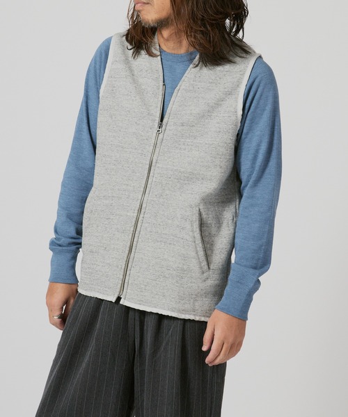 FLISTFIA(フリストフィア)の「FLISTFIA Zip Veat / ZV01016 秋服 冬服(ベスト・メンズ・モカ/ヘザーグレー・3/2/4)」の5枚目の写真