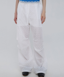 Punching Parachute Pants White