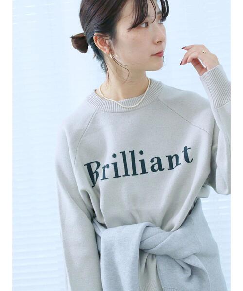 Samansa Mos2 blue（サマンサモスモスブルー）の「ロゴニットプルオーバー（ニット/セーター・レディース・イエロー/ブラック/シルバーグレー/トップグレー/ブルー・F）」の3枚目の写真