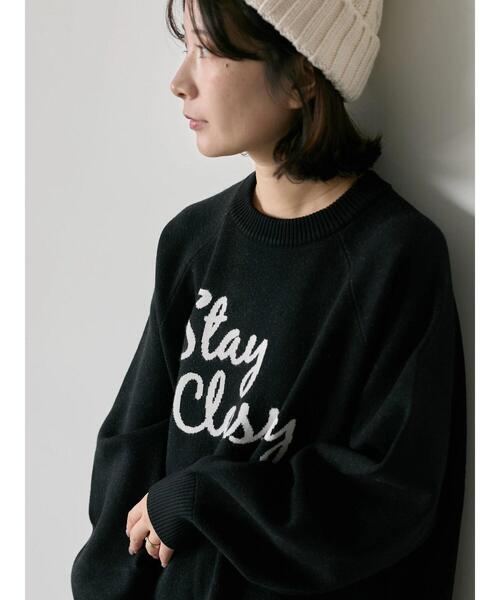 Samansa Mos2 blue（サマンサモスモスブルー）の「ロゴニットプルオーバー（ニット/セーター・レディース・イエロー/ブラック/シルバーグレー/トップグレー/ブルー・F）」の7枚目の写真