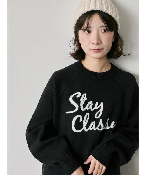 Samansa Mos2 blue（サマンサモスモスブルー）の「ロゴニットプルオーバー（ニット/セーター・レディース・イエロー/ブラック/シルバーグレー/トップグレー/ブルー・F）」の10枚目の写真