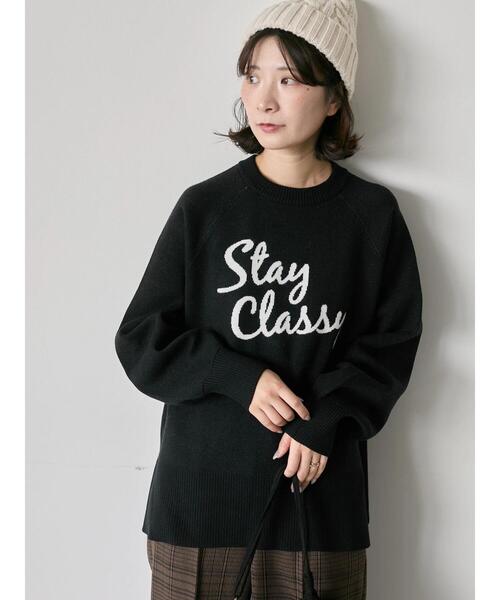 Samansa Mos2 blue（サマンサモスモスブルー）の「ロゴニットプルオーバー（ニット/セーター・レディース・イエロー/ブラック/シルバーグレー/トップグレー/ブルー・F）」の11枚目の写真