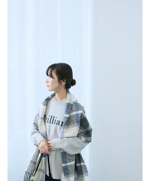 Samansa Mos2 blue（サマンサモスモスブルー）の「ロゴニットプルオーバー（ニット/セーター・レディース・イエロー/ブラック/シルバーグレー/トップグレー/ブルー・F）」の14枚目の写真