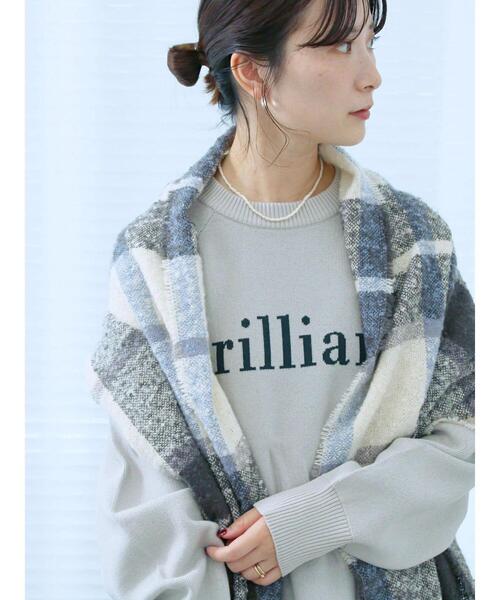 Samansa Mos2 blue（サマンサモスモスブルー）の「ロゴニットプルオーバー（ニット/セーター・レディース・イエロー/ブラック/シルバーグレー/トップグレー/ブルー・F）」の15枚目の写真