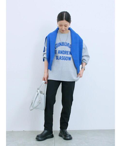 Samansa Mos2 blue（サマンサモスモスブルー）の「ロゴニットプルオーバー（ニット/セーター・レディース・イエロー/ブラック/シルバーグレー/トップグレー/ブルー・F）」の22枚目の写真