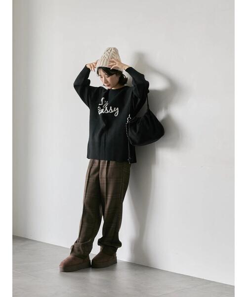 Samansa Mos2 blue（サマンサモスモスブルー）の「ロゴニットプルオーバー（ニット/セーター・レディース・イエロー/ブラック/シルバーグレー/トップグレー/ブルー・F）」の22枚目の写真