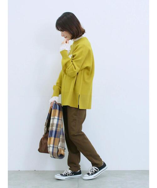 Samansa Mos2 blue（サマンサモスモスブルー）の「ロゴニットプルオーバー（ニット/セーター・レディース・イエロー/ブラック/シルバーグレー/トップグレー/ブルー・F）」の21枚目の写真