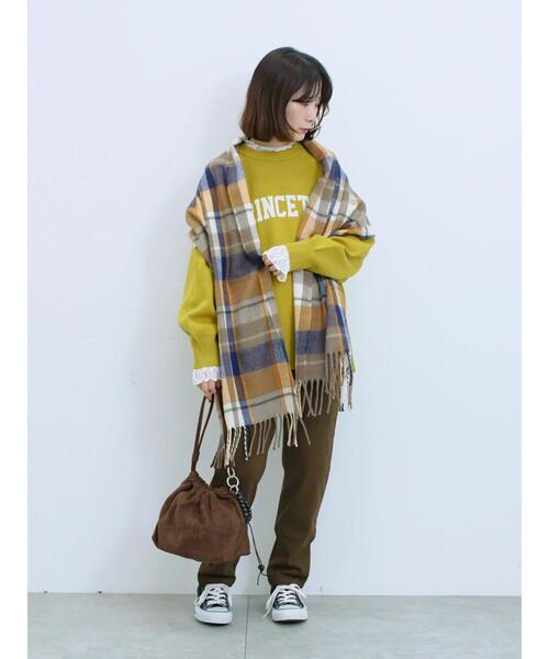 Samansa Mos2 blue（サマンサモスモスブルー）の「ロゴニットプルオーバー（ニット/セーター・レディース・イエロー/ブラック/シルバーグレー/トップグレー/ブルー・F）」の12枚目の写真