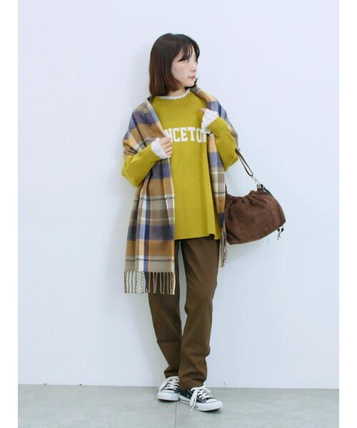 Samansa Mos2 blue（サマンサモスモスブルー）の「ロゴニットプルオーバー（ニット/セーター・レディース・イエロー/ブラック/シルバーグレー/トップグレー/ブルー・F）」の13枚目の写真