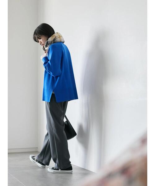 Samansa Mos2 blue（サマンサモスモスブルー）の「ロゴニットプルオーバー（ニット/セーター・レディース・イエロー/ブラック/シルバーグレー/トップグレー/ブルー・F）」の8枚目の写真