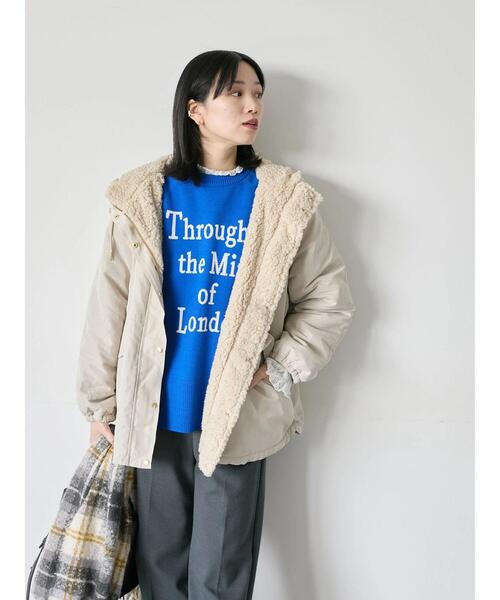 Samansa Mos2 blue（サマンサモスモスブルー）の「ロゴニットプルオーバー（ニット/セーター・レディース・イエロー/ブラック/シルバーグレー/トップグレー/ブルー・F）」の9枚目の写真