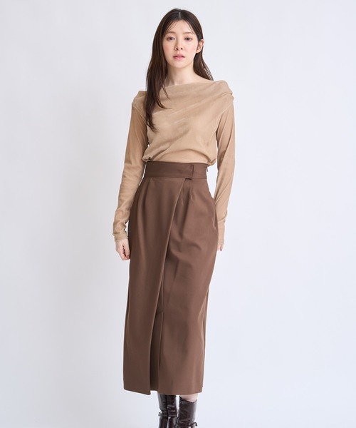 NOELA(ノエラ)の「【販路限定】ナローロングスカート(スカート・レディース・ブラウン/ブラック・S/M)」の1枚目の写真