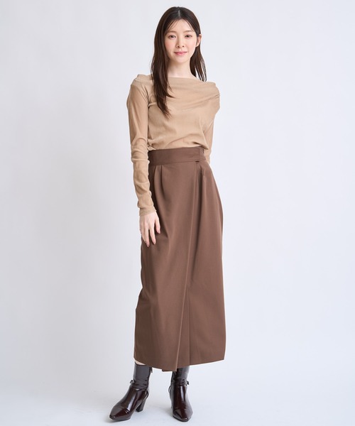 NOELA(ノエラ)の「【販路限定】ナローロングスカート(スカート・レディース・ブラウン/ブラック・S/M)」の3枚目の写真