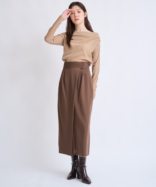NOELA(ノエラ)の「【販路限定】ナローロングスカート(スカート・レディース・ブラウン/ブラック・S/M)」の5枚目の写真