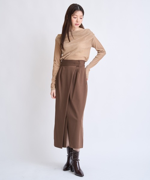 NOELA(ノエラ)の「【販路限定】ナローロングスカート(スカート・レディース・ブラウン/ブラック・S/M)」の6枚目の写真