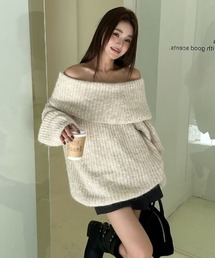 2WAYオフショルダーニット