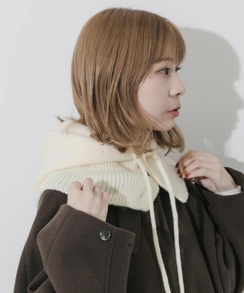 SMELLY（スメリー）の「リブニットバラクラバ（ニットキャップ/ビーニー・レディース・アイボリー/チャコールグレー・-）」の19枚目の写真