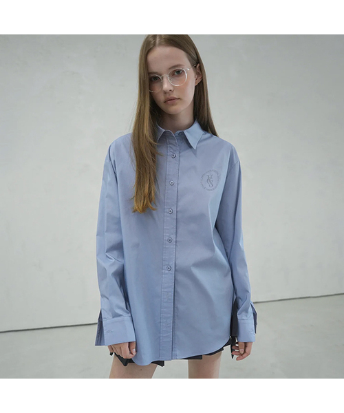 Vivacious(ビバシャス)の「Mer Overfit Shirt - 6COL(シャツ/ブラウス・レディース・ミント/ホワイト/スカイブルー/ピンク/ブルー/ネイビー・SMALL/MEDIUM)」の4枚目の写真