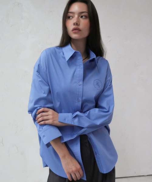 Vivacious(ビバシャス)の「Mer Overfit Shirt - 6COL(シャツ/ブラウス・レディース・ミント/ホワイト/スカイブルー/ピンク/ブルー/ネイビー・SMALL/MEDIUM)」の8枚目の写真