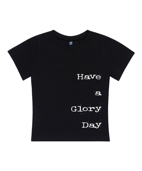 PAGESIISII(ページシシ)の「ヘブアグローリーデイプリンティングスリムフィット半袖Tシャツブラック(Tシャツ/カットソー・レディース・その他・FREE)」の1枚目の写真