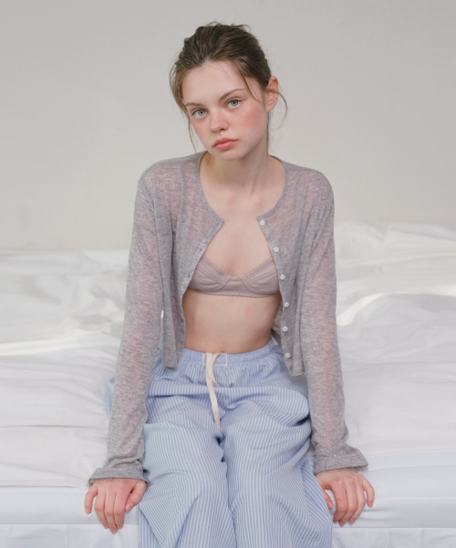 HANE(ハネ)の「シアリブドカーディガン_Gray Mute(カーディガン/ボレロ・レディース・その他・SMALL/MEDIUM)」の1枚目の写真