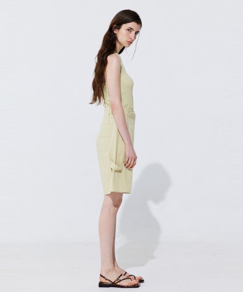 WNDERKAMMER(ブンダーカンマー)の「ベルト付きコットンバermudaパンツ_オリーブ(その他パンツ・レディース・その他・MEDIUM/SMALL/X-SMALL)」の3枚目の写真