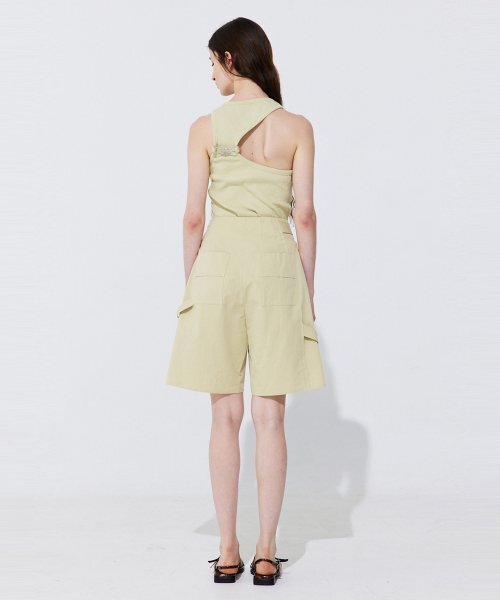 WNDERKAMMER(ブンダーカンマー)の「ベルト付きコットンバermudaパンツ_オリーブ(その他パンツ・レディース・その他・MEDIUM/SMALL/X-SMALL)」の4枚目の写真