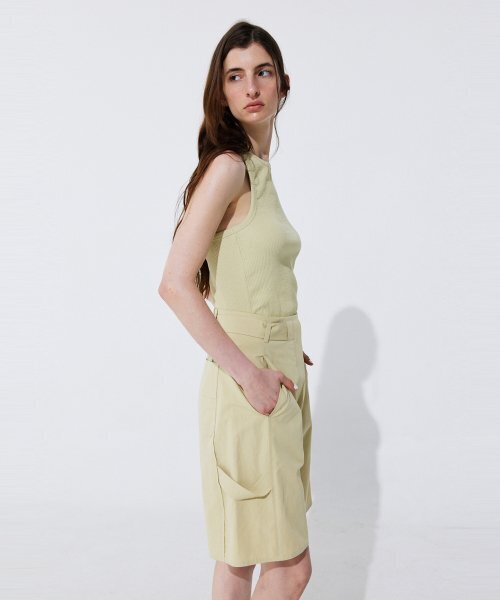 WNDERKAMMER(ブンダーカンマー)の「ベルト付きコットンバermudaパンツ_オリーブ(その他パンツ・レディース・その他・MEDIUM/SMALL/X-SMALL)」の9枚目の写真