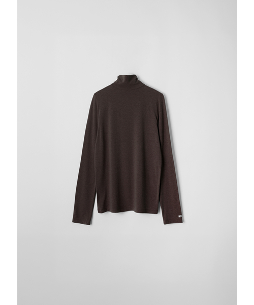 LEVAR(レバー)の「Basic Wool Jersey Half-Neck Top - Brownie Brown(Tシャツ/カットソー・レディース・ブラウン・FREE)」の1枚目の写真