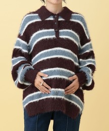 LEPSIM | 【産前・産後対応】マタニティ／ラガーボーダーニット　630020(マタニティウェア/グッズ)