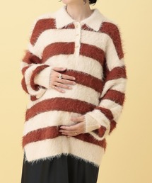 LEPSIM | 【産前・産後対応】マタニティ/ラガーボーダーニット 630020(マタニティウェア/グッズ)