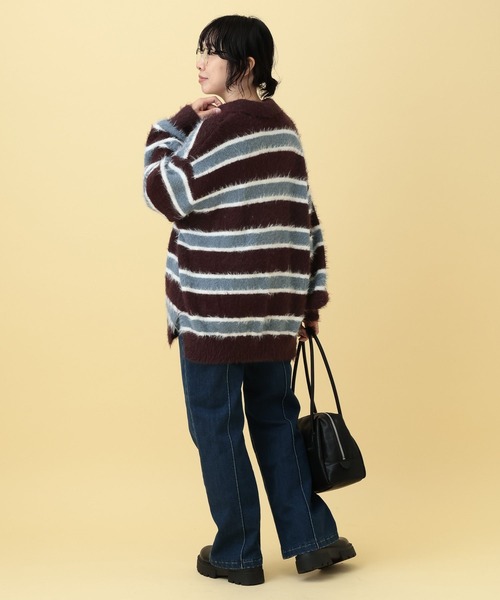 LEPSIM（レプシィム）の「【産前・産後対応】マタニティ／ラガーボーダーニット　630020（マタニティウェア/グッズ・レディース・レッド/ブラウン・FREE）」の15枚目の写真