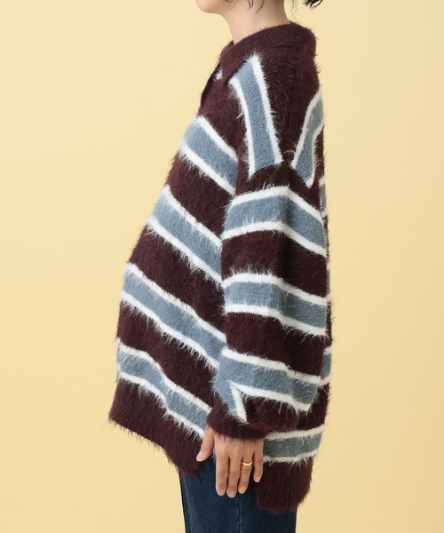 LEPSIM（レプシィム）の「【産前・産後対応】マタニティ／ラガーボーダーニット　630020（マタニティウェア/グッズ・レディース・レッド/ブラウン・FREE）」の17枚目の写真