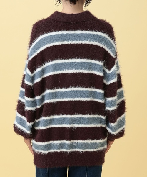 LEPSIM（レプシィム）の「【産前・産後対応】マタニティ／ラガーボーダーニット　630020（マタニティウェア/グッズ・レディース・レッド/ブラウン・FREE）」の18枚目の写真