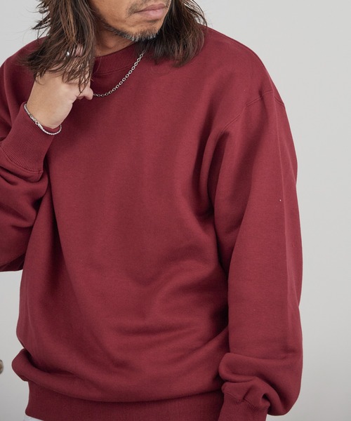 ROOPTOKYO（ループトウキョウ）の「ベーシック 裏毛仕様 中肉厚生地 クルーネックスウェット（スウェット・メンズ・ホワイト/チャコールグレー/アッシュグレー/ブラック/グレー/ブルー/ネイビー/ライトブルー/イエロー/ライトピンク/レッド/バーガンディー・S/M/L/XL）」の12枚目の写真