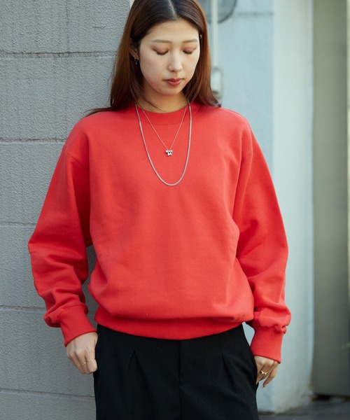 ROOPTOKYO（ループトウキョウ）の「ベーシック 裏毛仕様 中肉厚生地 クルーネックスウェット（スウェット・メンズ・ホワイト/チャコールグレー/アッシュグレー/ブラック/グレー/ブルー/ネイビー/ライトブルー/イエロー/ライトピンク/レッド/バーガンディー・S/M/L/XL）」の11枚目の写真