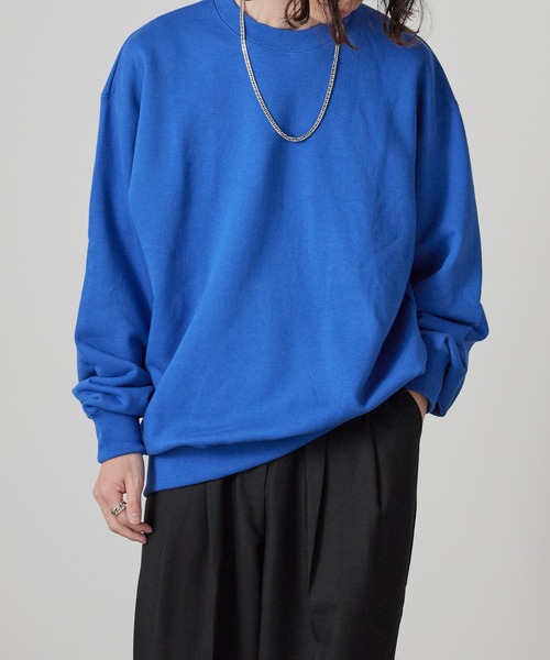 ROOPTOKYO（ループトウキョウ）の「ベーシック 裏毛仕様 中肉厚生地 クルーネックスウェット（スウェット・メンズ・ホワイト/チャコールグレー/アッシュグレー/ブラック/グレー/ブルー/ネイビー/ライトブルー/イエロー/ライトピンク/レッド/バーガンディー・S/M/L/XL）」の9枚目の写真