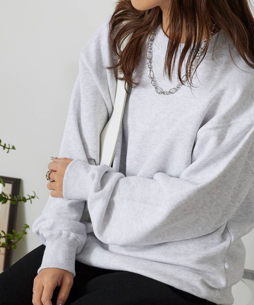 ROOPTOKYO（ループトウキョウ）の「ベーシック 裏毛仕様 中肉厚生地 クルーネックスウェット（スウェット・メンズ・ホワイト/チャコールグレー/アッシュグレー/ブラック/グレー/ブルー/ネイビー/ライトブルー/イエロー/ライトピンク/レッド/バーガンディー・S/M/L/XL）」の5枚目の写真