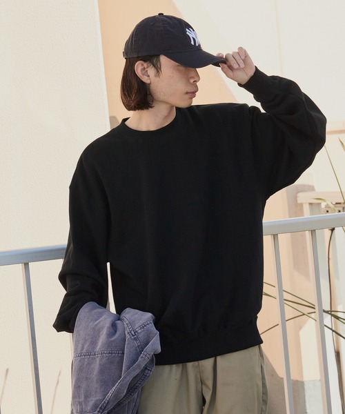 ROOPTOKYO（ループトウキョウ）の「ベーシック 裏毛仕様 中肉厚生地 クルーネックスウェット（スウェット・メンズ・ホワイト/チャコールグレー/アッシュグレー/ブラック/グレー/ブルー/ネイビー/ライトブルー/イエロー/ライトピンク/レッド/バーガンディー・S/M/L/XL）」の13枚目の写真